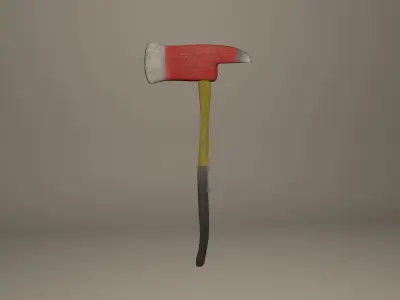 Firefighter Axe Low-poly 3D model