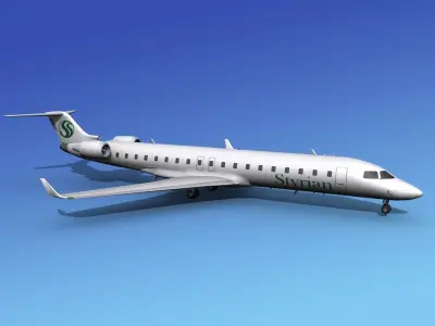 Bombardier CRJ700 Styrian  3D model