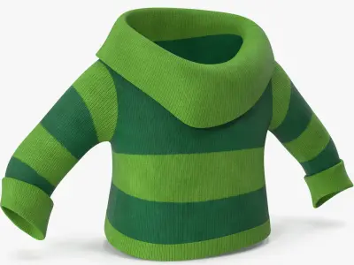 Cartoon Sweater Green 3D model