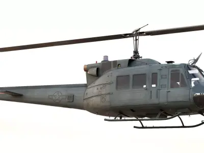 Bell UH-1N Iroquois CH-135 Twin Huey USAF 3D model