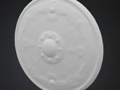 Viking Shield 3D model 8