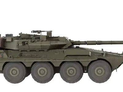 B1 Centauro tank Low-poly 3D model