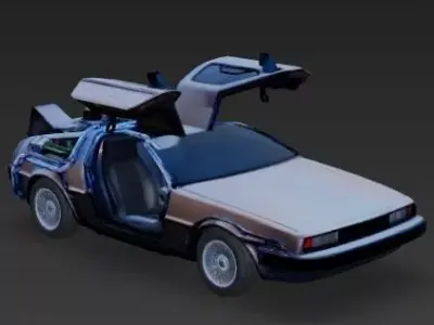 Time Travel Car 3D Model  Low-poly 3D model