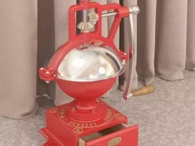 Antique Peugeot Freres Brevetes Coffee Mill 3D model