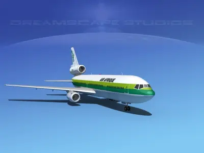 Douglas DC-10 Afrique 3D model