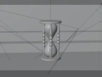 Wooden Hourglass 3D model