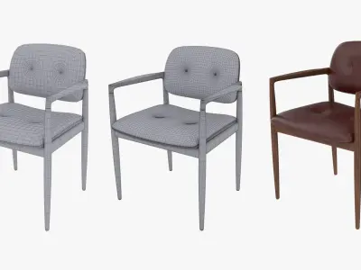 Leather Armchair 3D model get