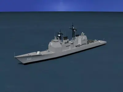 Ticonderoga Class Cruiser CG50 USS Valley Forge 3D model