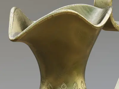  Vintage brass pitcher 3D model