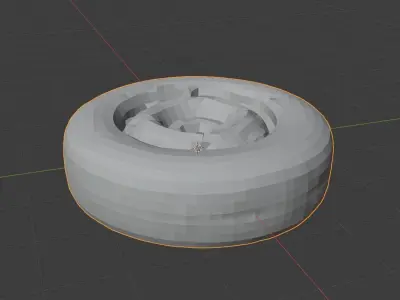 3D scanned tires Free low-poly 3D model
