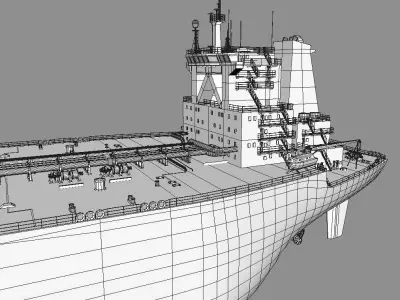 Super Tanker TI Class Low-poly 3D model