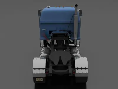 H-Series HD-950 Semi Truck Sleeper Cab 1961 Low-poly 3D model