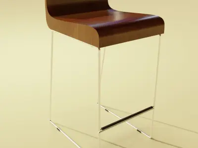 Industrial Bar Stool Low-poly 3D model purchase