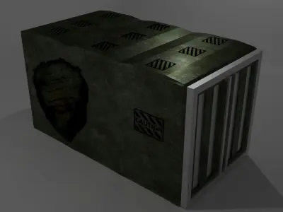 Container Green Free low-poly 3D model