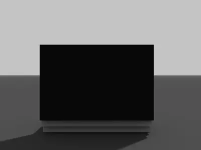 Voxel laptop PC turned off Low-poly 3D model