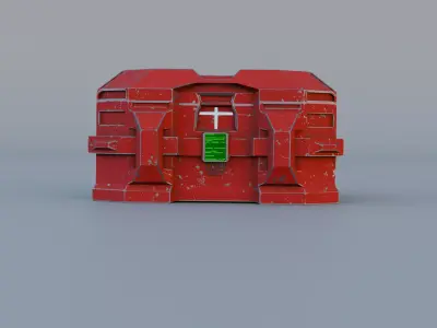Sci-fi - Supply Crate  Low-poly 3D model