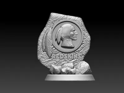 NFL - Washington Redskins Statude Decor - CNC wood - 3d print 3D print model