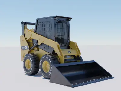 Skid Steer Loader Low-poly 3D model