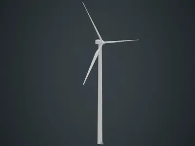 Wind Turbine 1A Low-poly 3D model