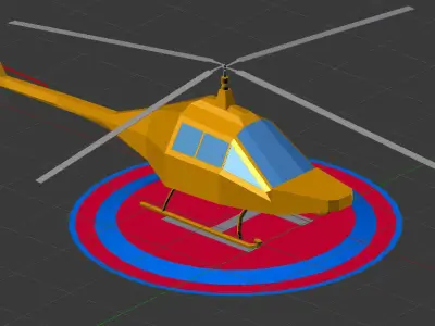 Low poly helicopter Low-poly 3D model by CGmano88