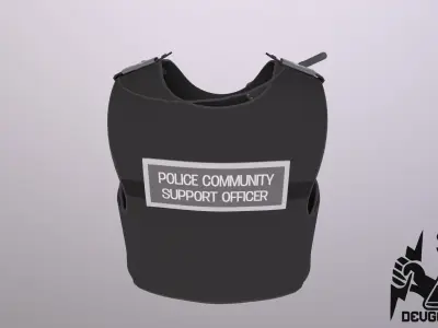 Police Patrol Vest Low-poly 3D model