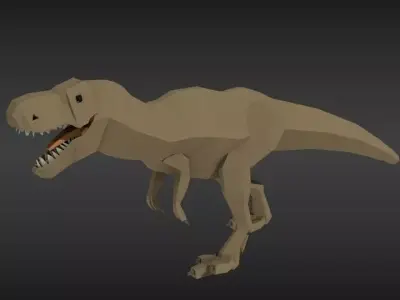 low poly trex t - rex Low-poly 3D model