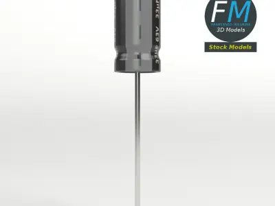 Electrolytic capacitor 3D model purchase