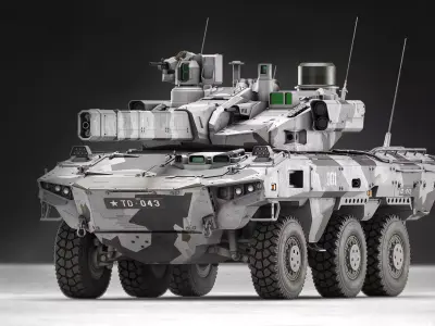 Reconainssance combat vehicle concept 3d model Low-poly 3D model