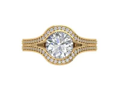 Art Deco Ring 3D print model 27