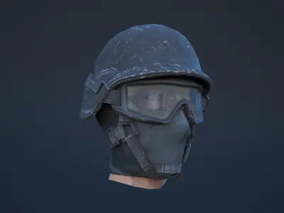 soldier helmet Low-poly 3D model buy