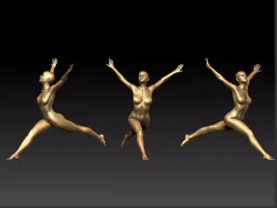 part 3 anatomy woman- 10 character 3D print model