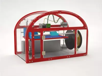 3D Printer-Printeer scorpion machine Free 3D model