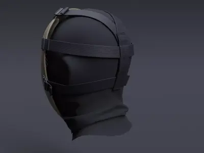 Tactical bulletproof mask 3D model