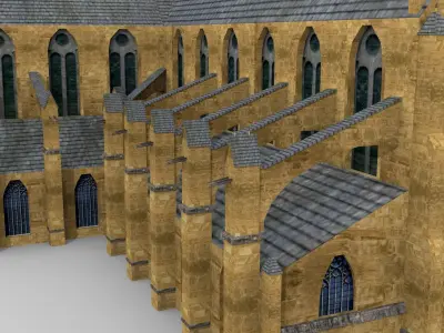 Medieval cathedral 3D model