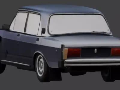 Lada 2105 Low Poly Car Low-poly 3D model