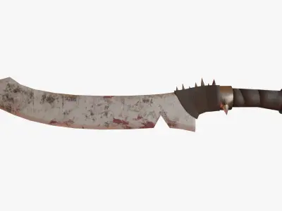 Post-Apocalyptic Machete Low-poly 3D model purchase