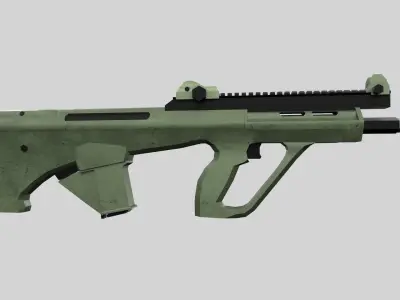 sci-fi gun 3D model 5