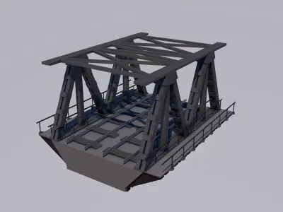 Railway bridge C4D 3D model