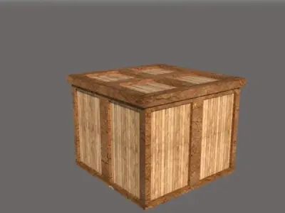 wooden box Free 3D model