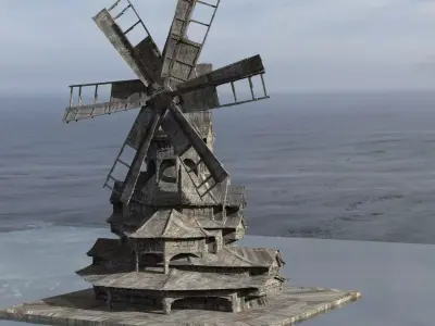 Horror Warlock Themed Windmill 3D model