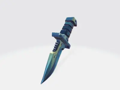 Lowpoly Knife Low-poly 3D model