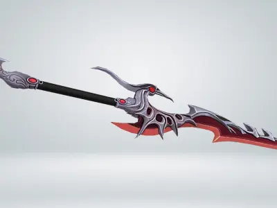 Futuristic Sword Low-poly 3D model 24
