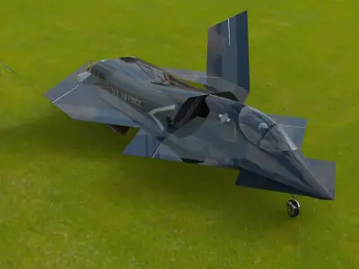 YF-23 Phantom for 3ds and obj 3D model