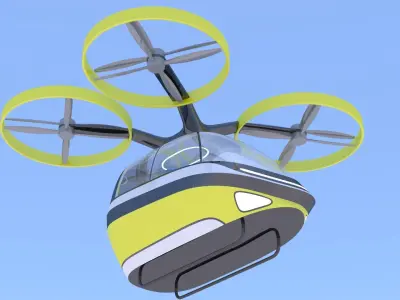 Passenger drone concept 9 3D model