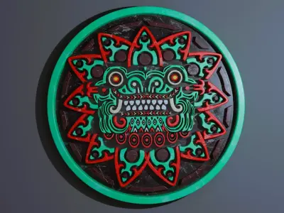 Aztec medallion 3D model