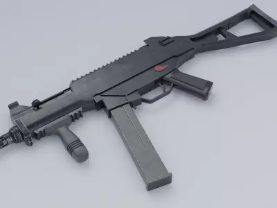 UMP-45 SMG Model Low-poly 3D model