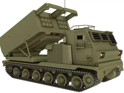 M270 Multiple Launch Rocket System 3D model purchase