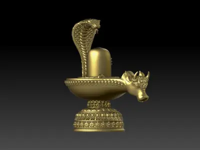 SHIVLING AND NAG MODEL 3D print model