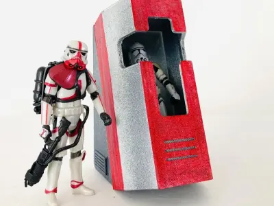 Sci Fi CRYO POD DIORAMA DISPLAY 3D print model