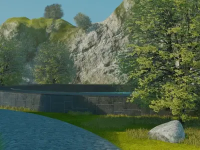 Coastal Village Layout 3D model purchase